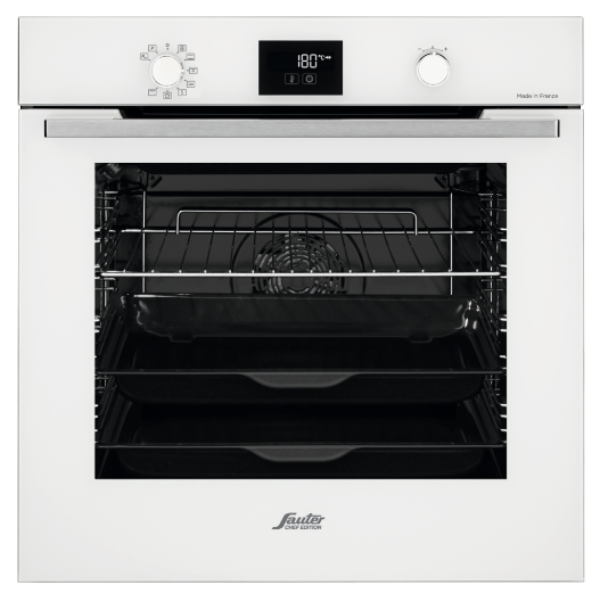 תנור בנוי פירוליטי Sauter SFP-7026W 73 ליטר לבן - 2 מחזורי ניקוי ו-P-ECO